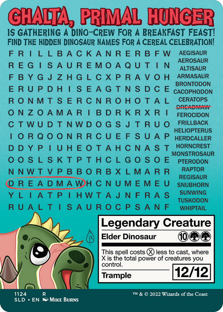 Ghalta, Primal Hunger // Ghalta, Primal Hunger (SLD-1124) - Secret Lair Drop (Borderless) Foil