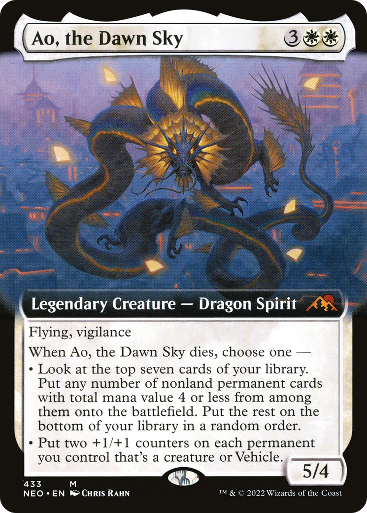 Ao, the Dawn Sky (NEO-433) - Kamigawa: Neon Dynasty: (Extended Art) Foil