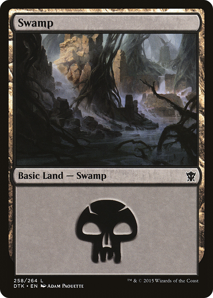 Swamp (DTK-258) - Dragons of Tarkir Foil