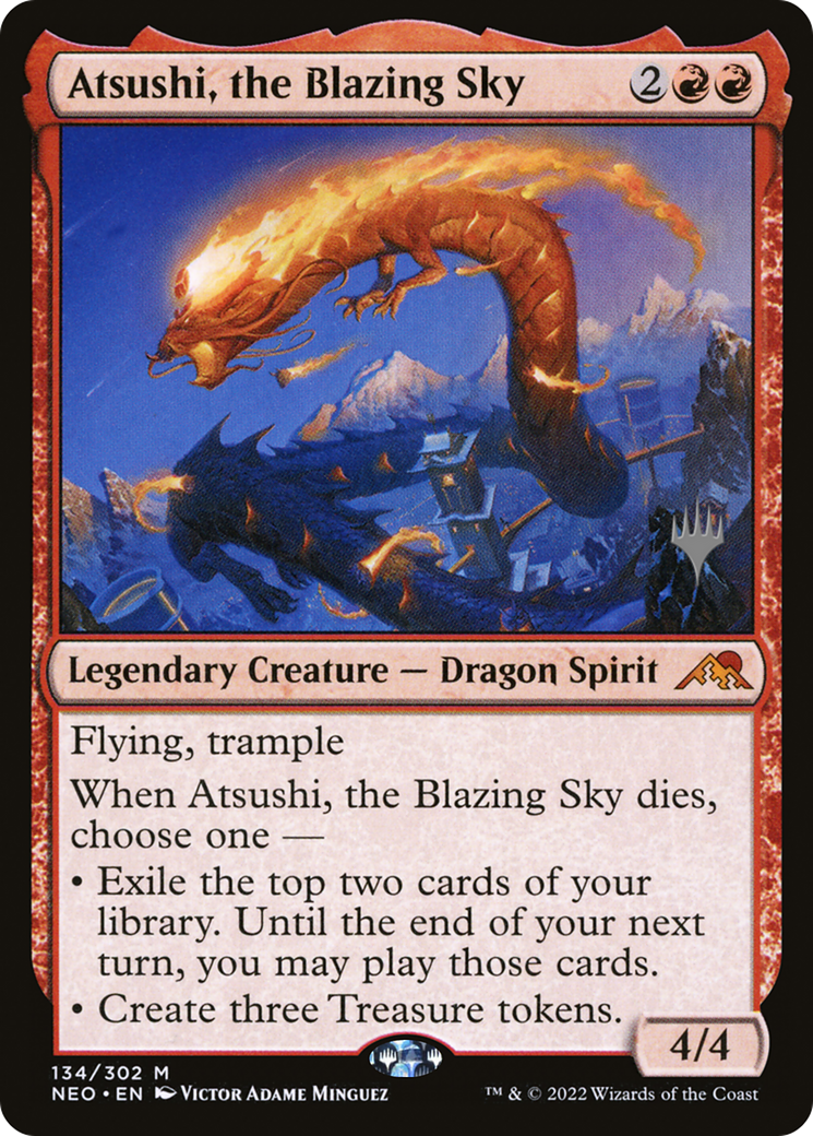 Atsushi, the Blazing Sky (PPNEO-134P) - Kamigawa: Neon Dynasty Promos
