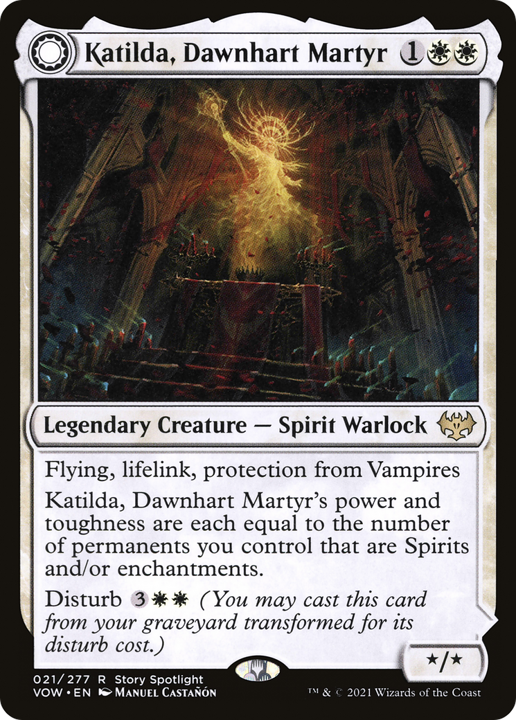 Katilda, Dawnhart Martyr // Katilda's Rising Dawn (VOW-021) - Innistrad: Crimson Vow: (Double Faced Transform) Foil