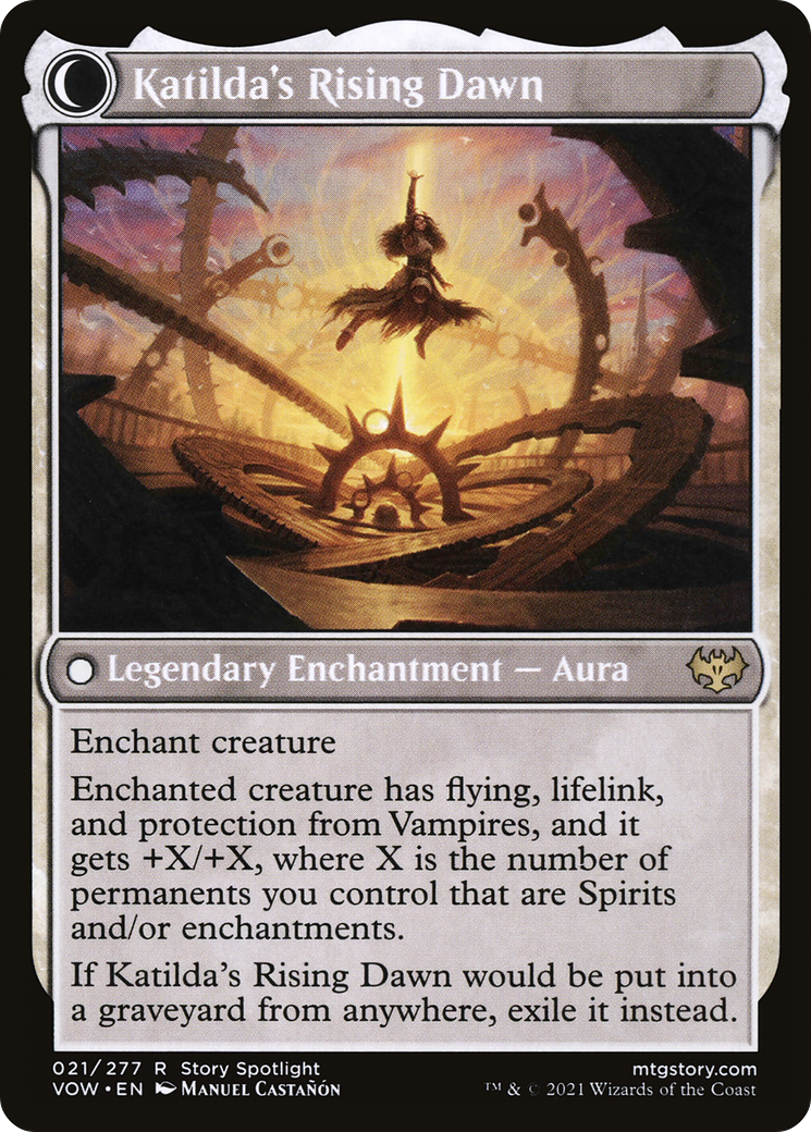 Katilda, Dawnhart Martyr // Katilda's Rising Dawn (VOW-021) - Innistrad: Crimson Vow: (Double Faced Transform) Foil