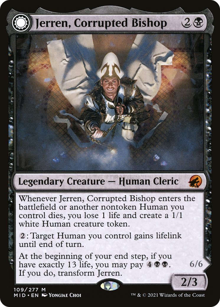 Jerren, Corrupted Bishop // Ormendahl, the Corrupter (MID-109) - Innistrad: Midnight Hunt: (Double Faced Transform)