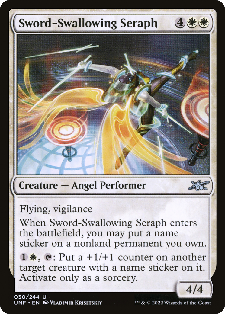 Sword-Swallowing Seraph (UNF-030) - Unfinity