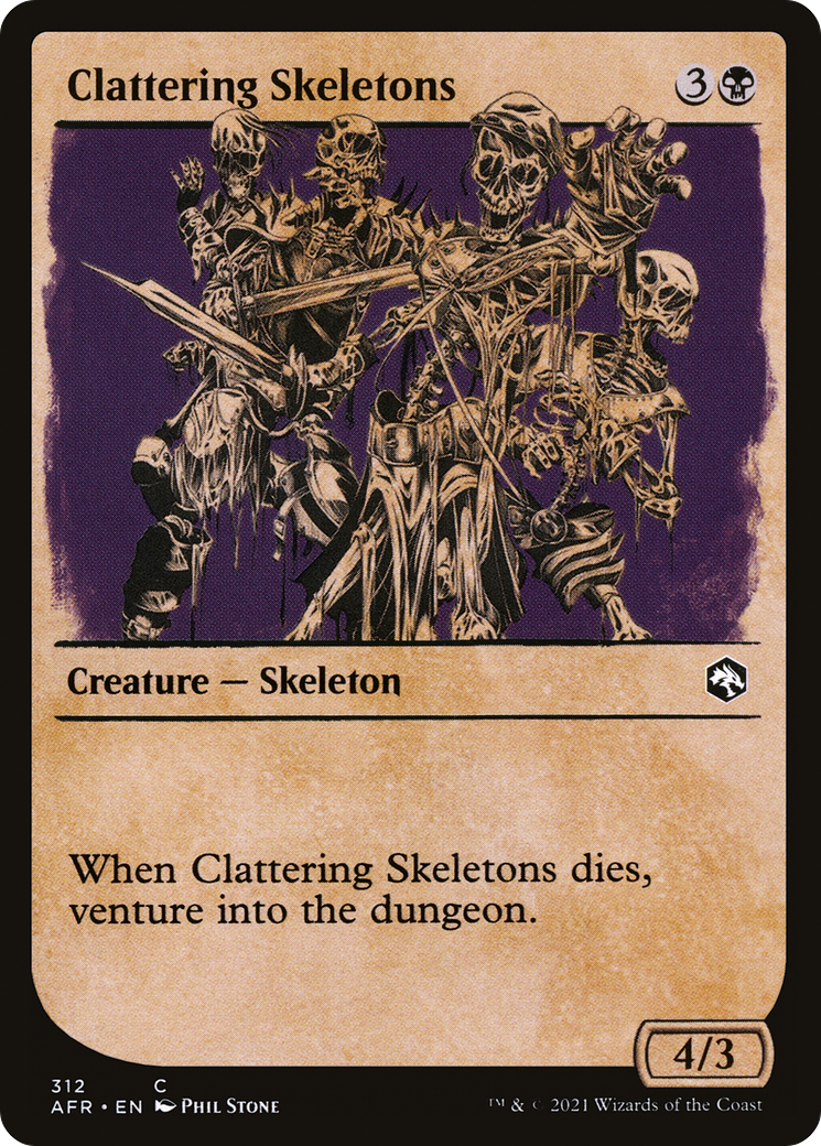 Clattering Skeletons (AFR-312) - Adventures in the Forgotten Realms: (Showcase) Foil