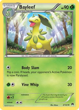 Bayleef 002/122  - Reverse Holofoil XY  BREAKpoint - Uncommon