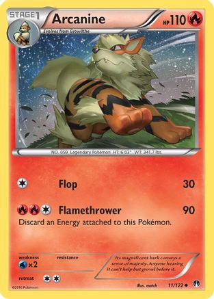 Arcanine 011/122  - Reverse Holofoil XY  BREAKpoint - Uncommon