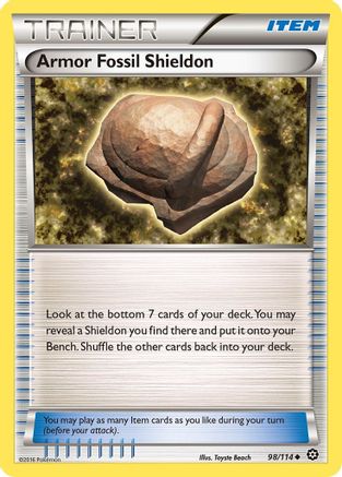Armor Fossil Shieldon 098/114  XY  Steam Siege - Uncommon