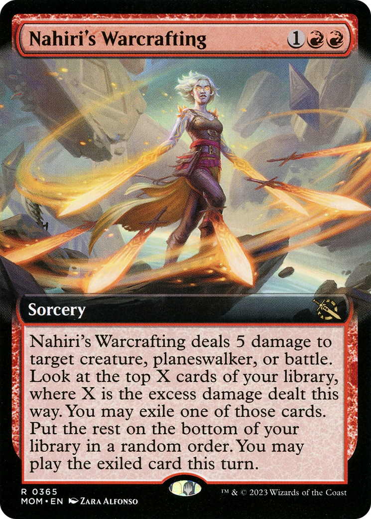 Nahiri's Warcrafting (MOM-365) - March of the Machine: (Extended Art) Foil