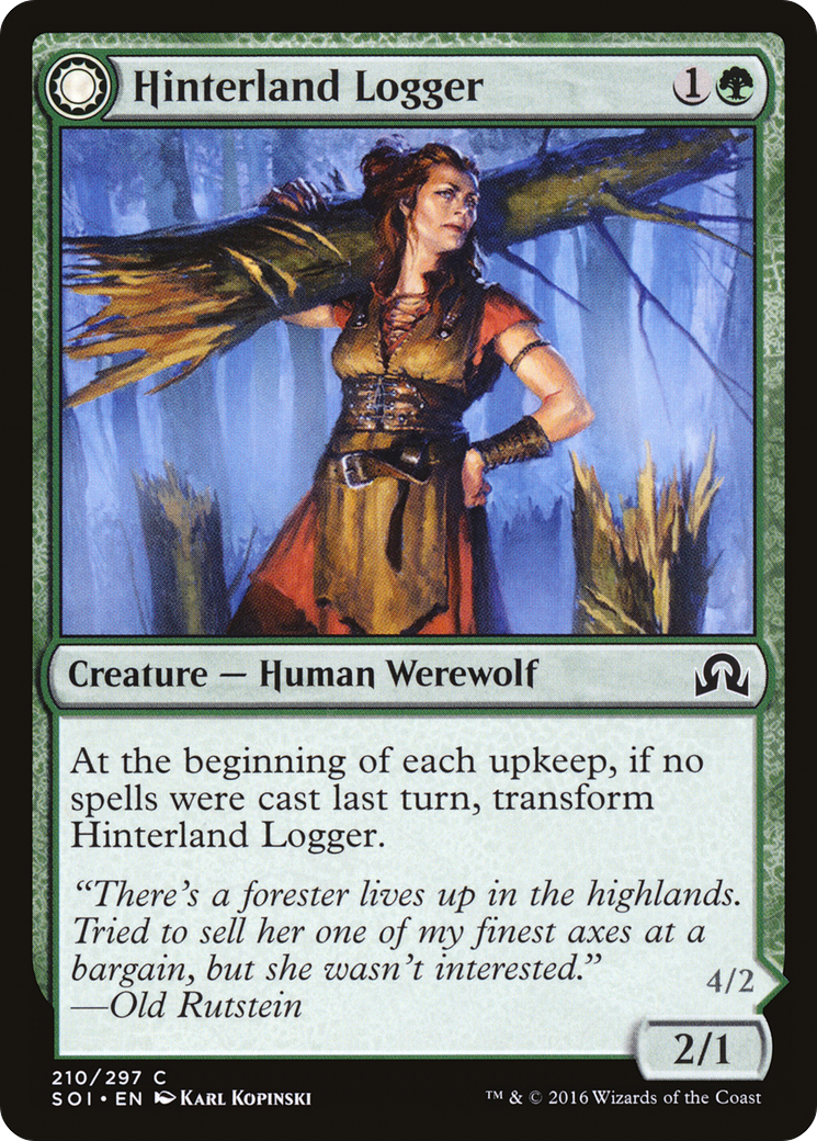 Hinterland Logger // Timber Shredder (SOI-210) - Shadows over Innistrad: (Double Faced Transform) Foil