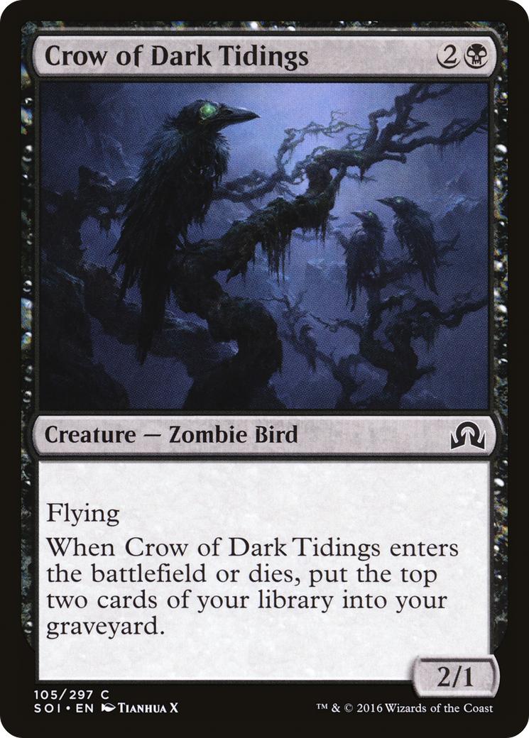 Crow of Dark Tidings (SOI-105) - Shadows over Innistrad Foil