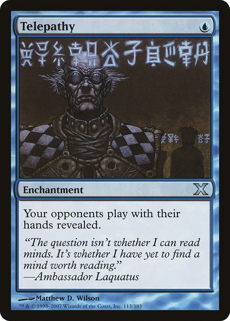 Telepathy (10E-113) - Tenth Edition Foil