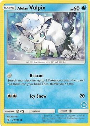 Alolan Vulpix (14) 021  SM Trainer Kit Alolan Sandslash & Alolan Ninetales - Common
