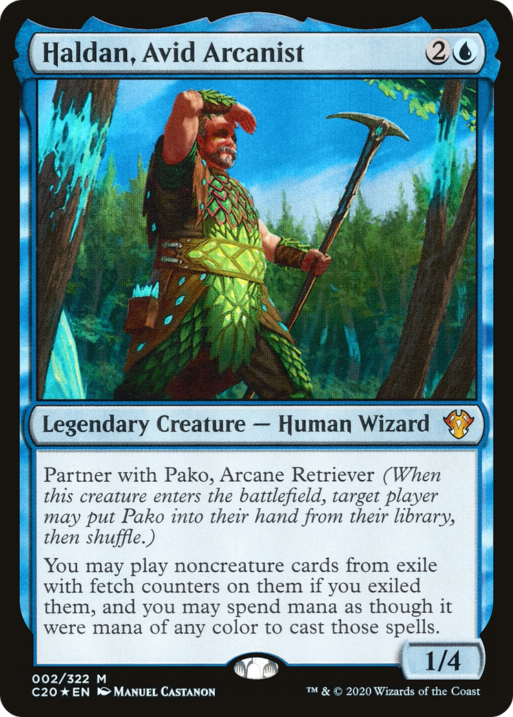 Haldan, Avid Arcanist (C20-002) - Commander 2020