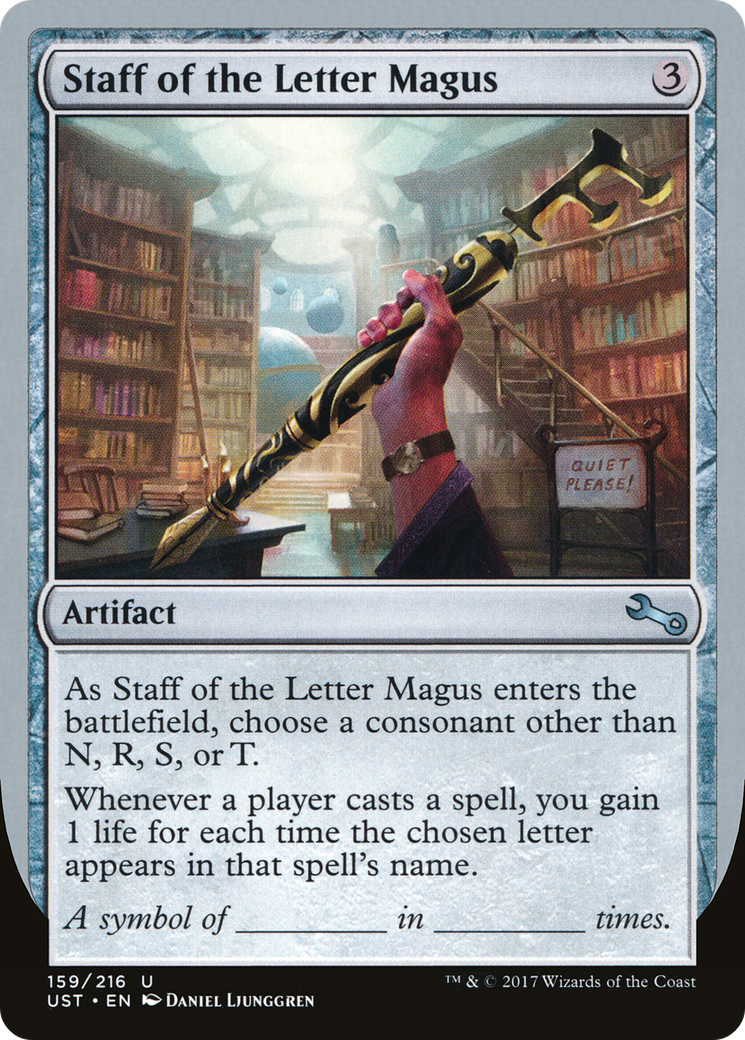 Staff of the Letter Magus (UST-159) - Unstable Foil