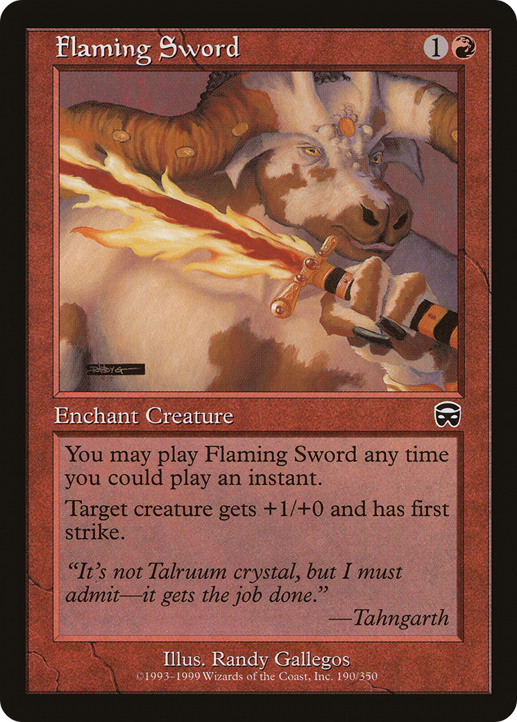 Flaming Sword (MMQ-190) - Mercadian Masques