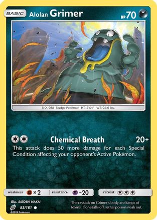 Alolan Grimer 083/181  - Reverse Holofoil SM  Team Up - Common