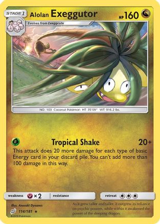 Alolan Exeggutor (114) 114  - Reverse Holofoil SM  Team Up - Rare