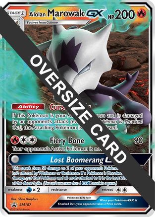 Alolan Marowak GX SM187  - Holofoil Jumbo Cards - Promo