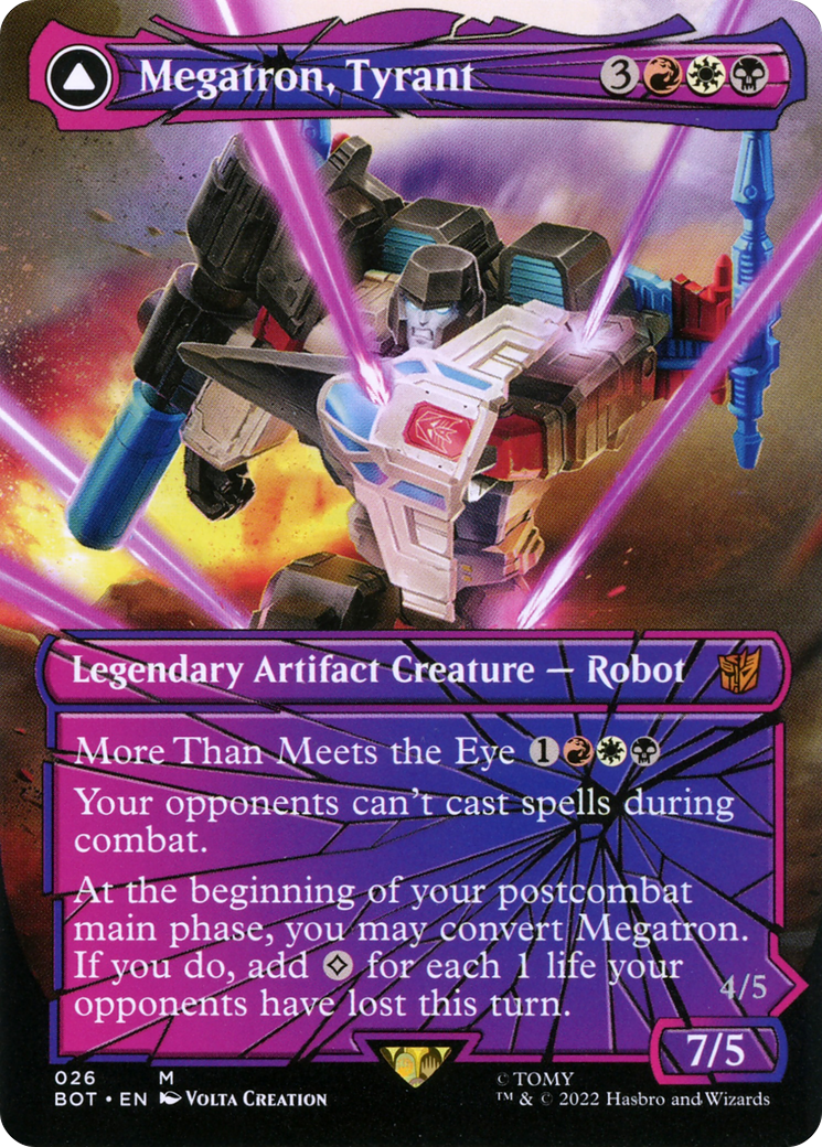Megatron, Tyrant // Megatron, Destructive Force (BOT-026) - Transformers: (convertdfc, shatteredglass) (Borderless)