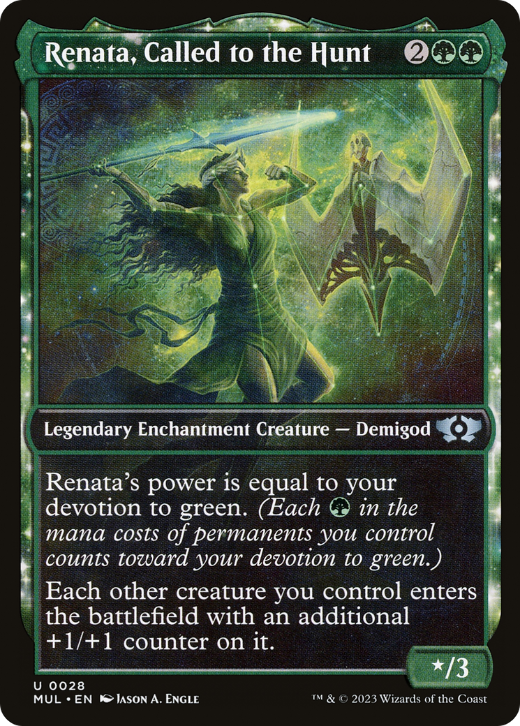 Renata, Called to the Hunt (MUL-028) - Multiverse Legends: (Showcase, enchantment) Foil