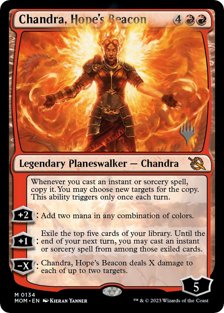 Chandra, Hope's Beacon (PPMOM-134P) - March of the Machine Promos Foil