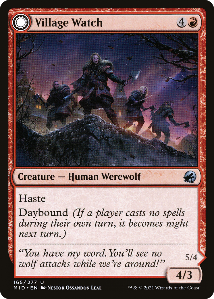 Village Watch // Village Reavers (MID-165) - Innistrad: Midnight Hunt: (Double Faced Transform)