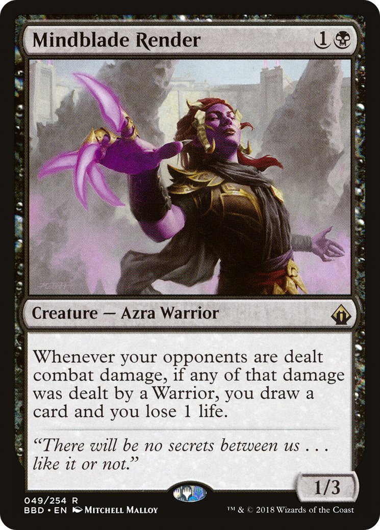 Mindblade Render (BBD-049) - Battlebond Foil