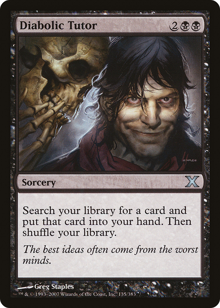 Diabolic Tutor (10E-135) - Tenth Edition Foil