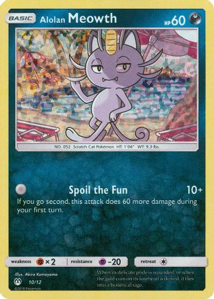 Alolan Meowth 010/12  - Holofoil McDonalds Promos 2019 - Promo