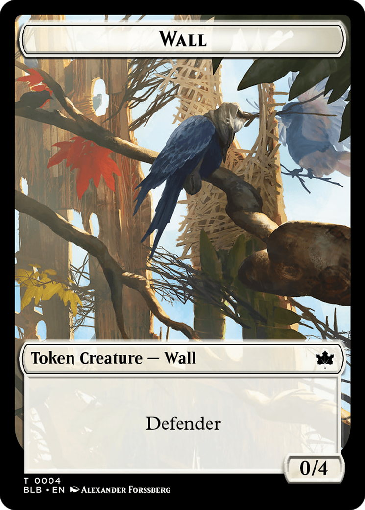Wall (BLB-004) - Bloomburrow Tokens Foil