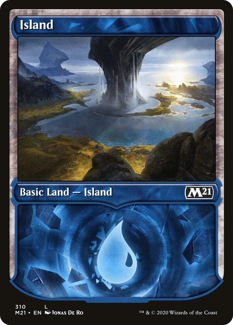 Island (M21-310) - Core Set 2021: (Showcase) Foil
