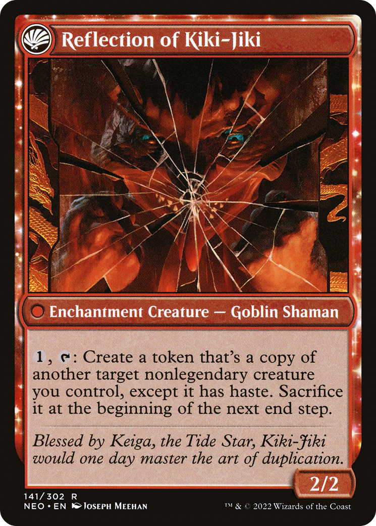 Fable of the Mirror-Breaker // Reflection of Kiki-Jiki (NEO-141) - Kamigawa: Neon Dynasty: (fandfc, enchantment) Foil