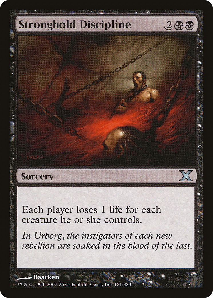 Stronghold Discipline (10E-181) - Tenth Edition Foil