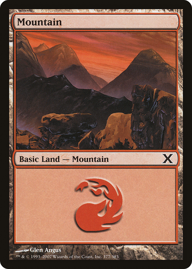 Mountain (10E-377) - Tenth Edition Foil
