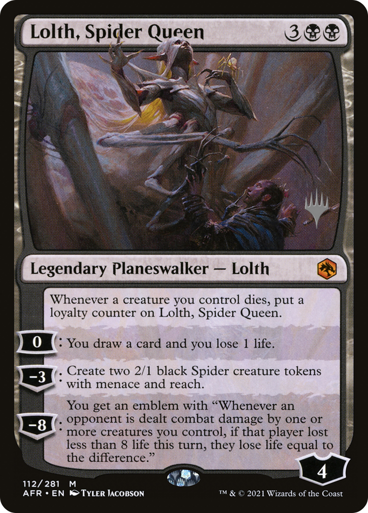 Lolth, Spider Queen (PPAFR-112P) - Adventures in the Forgotten Realms Promos Foil