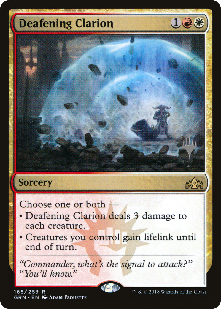 Deafening Clarion (PPTHB-165) - Guilds of Ravnica Promos Foil