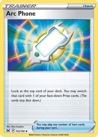 Arc Phone 152/196  - Reverse Holofoil SWSH11 Lost Origin - Uncommon