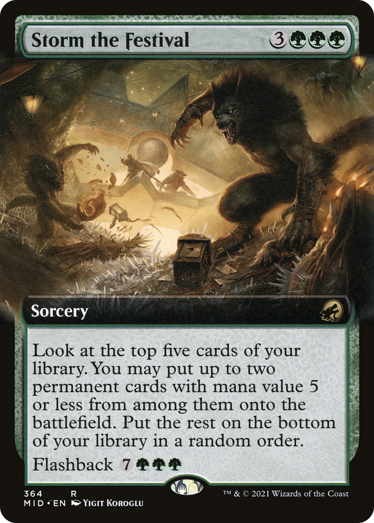 Storm the Festival (MID-364) - Innistrad: Midnight Hunt: (Extended Art) Foil