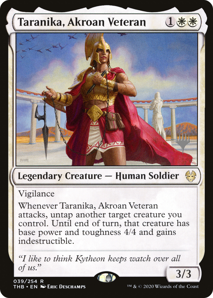 Taranika, Akroan Veteran (PPTHB-039) - Theros Beyond Death Promos
