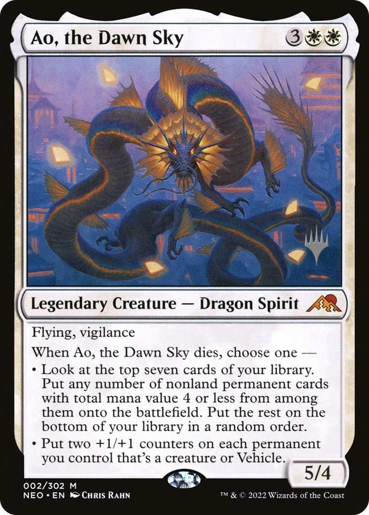 Ao, the Dawn Sky (PPNEO-02P) - Kamigawa: Neon Dynasty Promos Foil