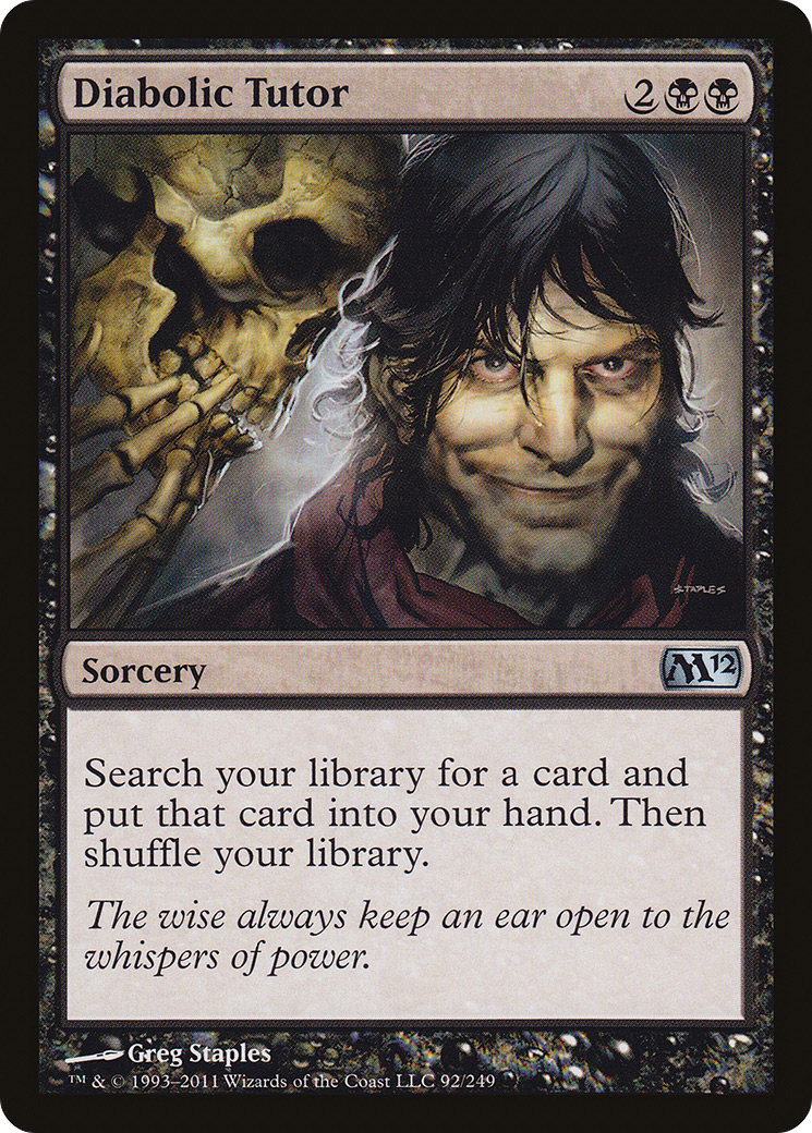 Diabolic Tutor (M12-092) - Magic 2012 Foil