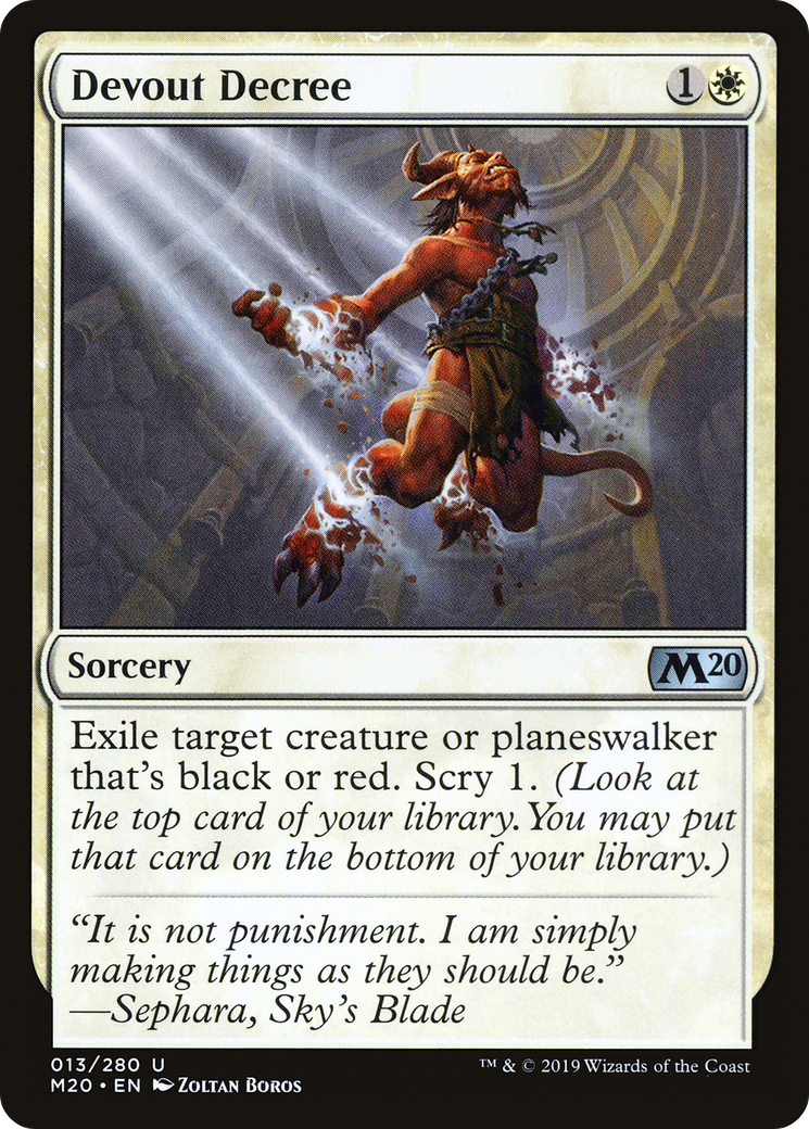 Devout Decree (M20-013) - Core Set 2020