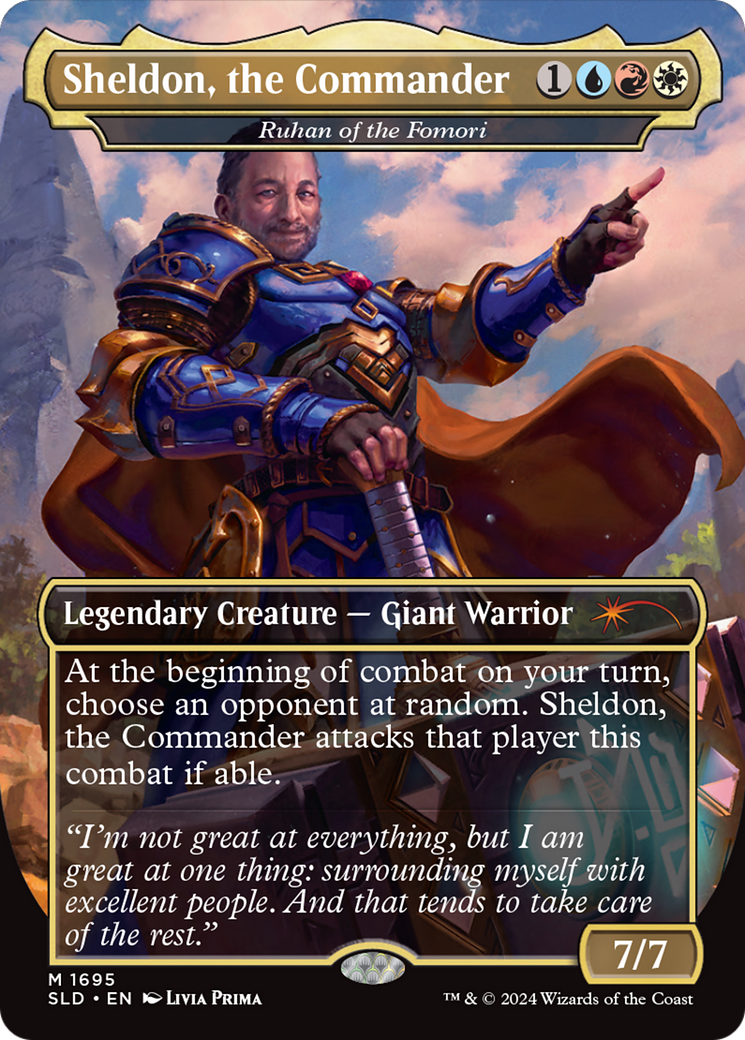 Ruhan of the Fomori (SLD-1695) - Secret Lair Drop / Sheldon, the Commander (Borderless) Foil
