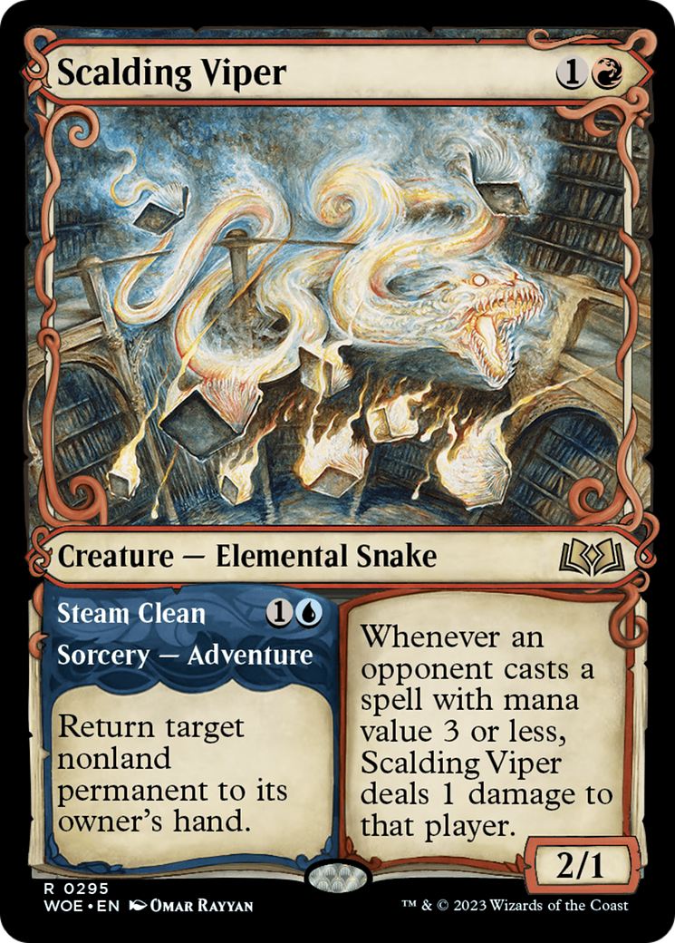 Scalding Viper // Steam Clean (WOE-295) - Wilds of Eldraine: (Showcase)