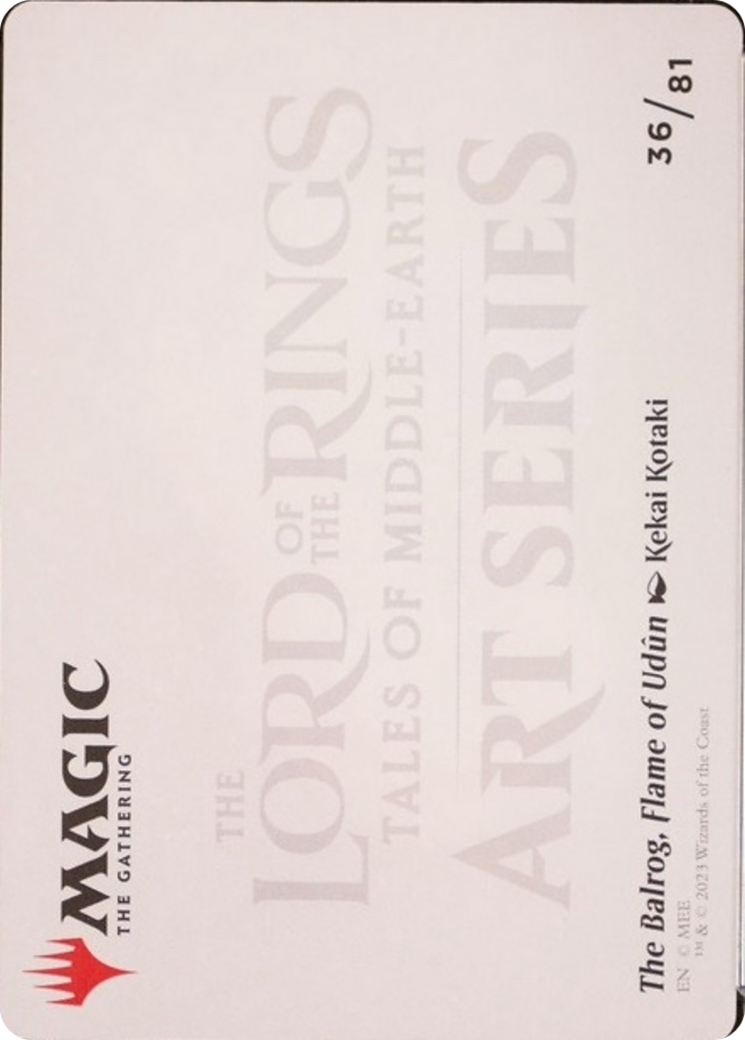 The Balrog, Flame of Udûn // The Balrog, Flame of Udûn (ASLTR-036) - Tales of Middle-earth Art Series (Borderless) Foil