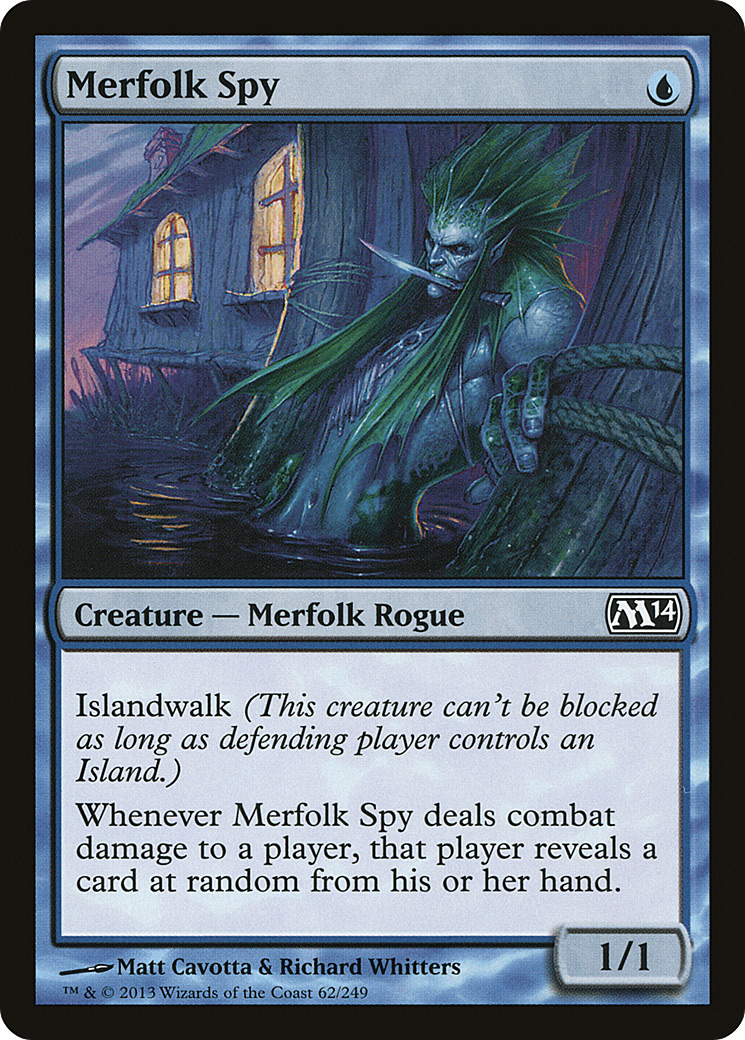 Merfolk Spy (M14-062) - Magic 2014 Foil