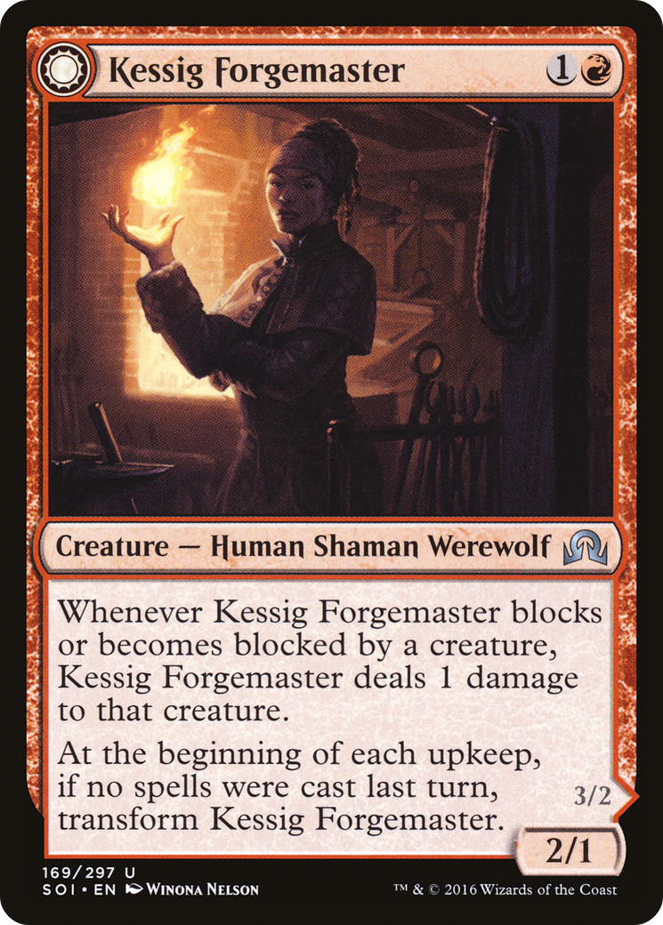 Kessig Forgemaster // Flameheart Werewolf (SOI-169) - Shadows over Innistrad: (Double Faced Transform)