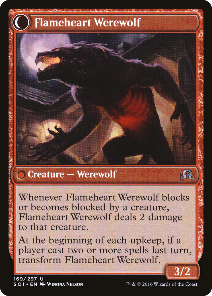 Kessig Forgemaster // Flameheart Werewolf (SOI-169) - Shadows over Innistrad: (Double Faced Transform)