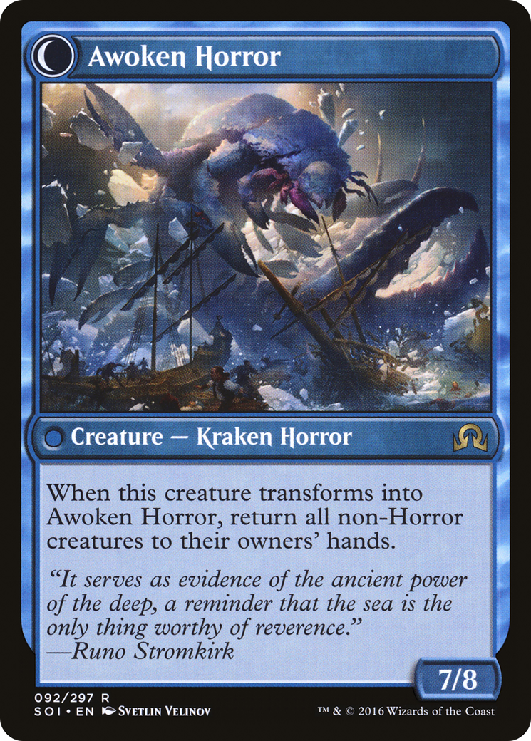 Thing in the Ice // Awoken Horror (SOI-092) - Shadows over Innistrad: (Double Faced Transform)